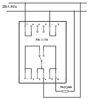 Схема подключения реле напряжения РН-111