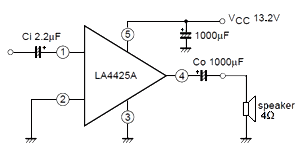 схема усилителя на LA4425A